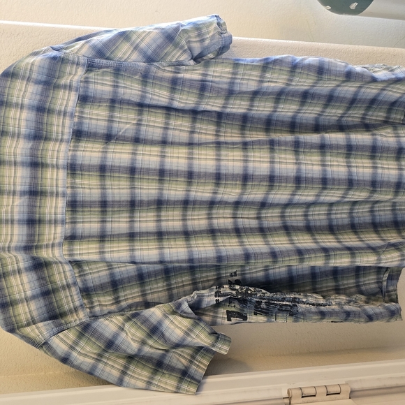 Arizona plaid button-up shirt, size XXL, in blue and green with graphic detail. - Picture 4 of 4
